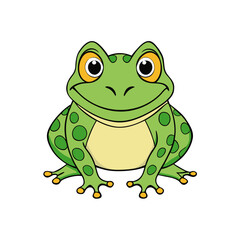 Simple Unique Design Toad Vector Style on White