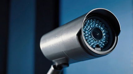 This advanced surveillance camera is installed outdoors, providing high-definition security monitoring. The device is engineered for effective tracking in various external environments