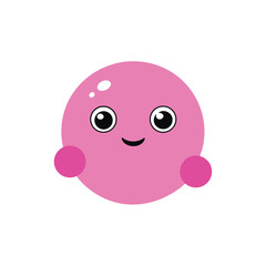 Fototapeta premium Bubbly balloon bouncing slowly with light airy playful motion Vector illustration