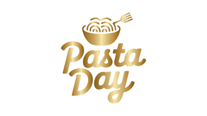 Golden Pasta Day Vector Illustration for Food Celebration and Culinary Promotion
