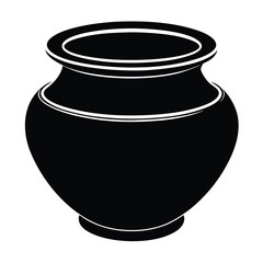 Florist element isolated terracotta pot on white background 