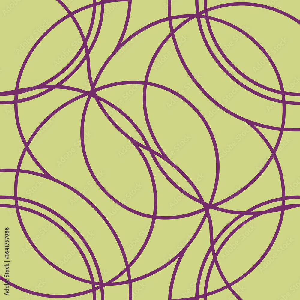 Poster overlapping purple circles on a light green background pattern abstract geometric