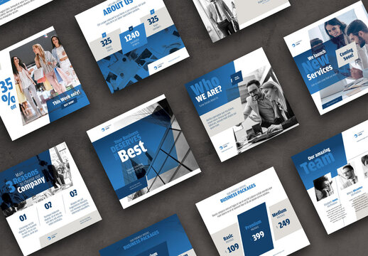 Business Consulting Social Media Post Layout Template