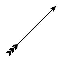 Arrow vector icon. Archery illustration sign. Archer symbol. Bow and arrows logo. Arrow for bow.