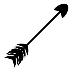 Arrow vector icon. Archery illustration sign. Archer symbol. Bow and arrows logo. Arrow for bow.