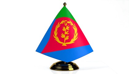 National flag of Eritrea on a stand