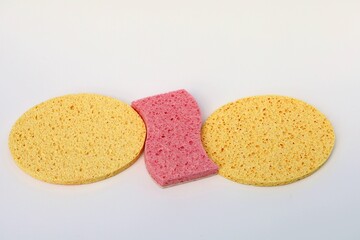 Sponges for washing and wiping walls and dishes.