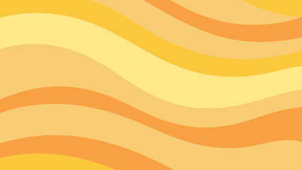 Warm Yellow and Orange Wavy Stripes Abstract Background pattern