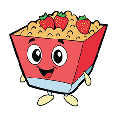 Crunchy cereal flakes blended with sweet, juicy strawberry pieces create a delicious breakfast full of fruity flavor and satisfying texture to start your day right.
