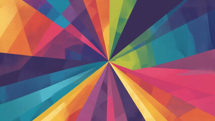 Grainy Dynamic Triangle Abstract with Retro Color Palette Background Design