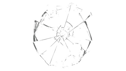 Shattered Glass with Cracks and Fractures Creating a Dramatic and Broken Visual Texture