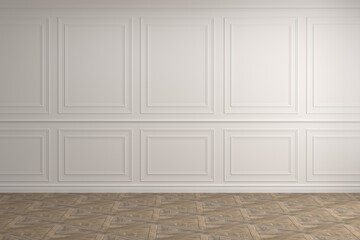 Naklejka premium modern wall interior and wooden floor.3d render 