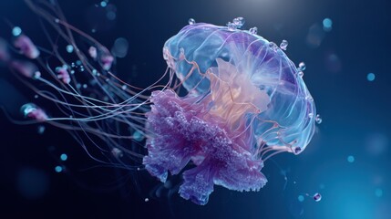 Fototapeta premium ethereal jellyfish underwater beauty