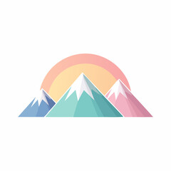 Mountain hill logo design vector nature landscape adventure illustration
1