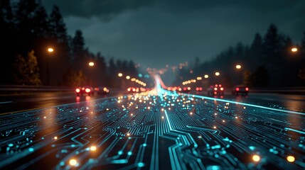 A 3d hologram of data symbolizing an AI agent and AGI technology using agentic superintelligence in the future for autonomy and the growth of ASI during the singularity