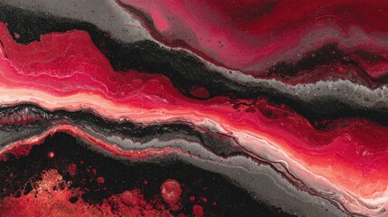 Obraz premium abstract red black fluid art