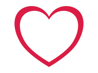 Minimalist Love Icon, Romantic Heart Symbol, Wedding Design Illustration