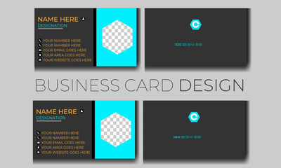 Minimalist Black & White Business Card Template, professional Business Card Template, visiting card.

