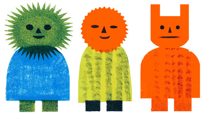 Isolate, vector children's illustration, fabulous characters, for decorating children's web design, creative style Freaks, vector graphics for sites, landing pages, advertising, web design