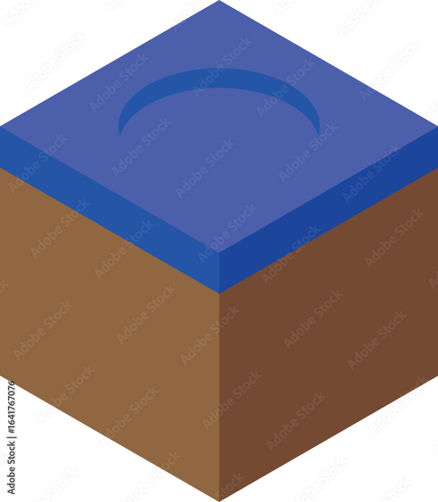 Poster billiard chalk cube featuring a concave top surface, designed for precise and even application to cu