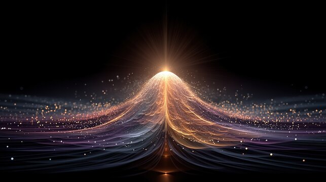 A 3d hologram of data symbolizing an AI agent and AGI technology using agentic superintelligence in the future for autonomy and the growth of ASI during the singularity