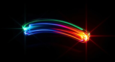 Vibrant Colorful Light Trail Abstract Art Background  Dynamic Motion Blur Effect for Website or Graphic Design Projects