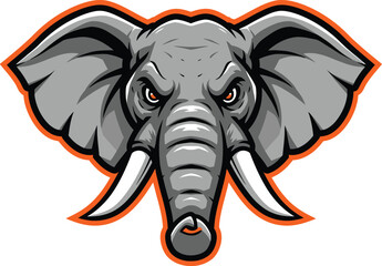 Obraz premium Powerful Elephant Mascot Logo Design