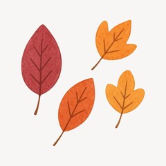 Colorful autumn leaves illustration