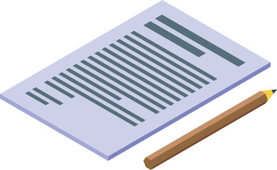 Short graphite pencil lying near planning document for writing notes and business ideas