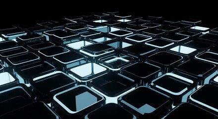 Naklejka premium Abstract Blue Geometric Pattern Background Modern Digital Design Element for Website or Presentation Use High Resolution