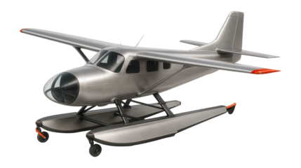 Seaplane with a glass nose for observation and retractable undercarriage