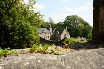 All Saints Church, Annesley, Nottingham, England - August 10 2025: Historic stone manor house captured in summer light.