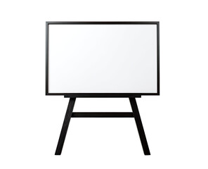 Black easel with blank white board