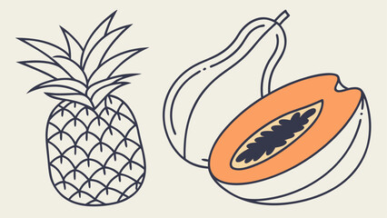 hand drawn vector illustration of an apple