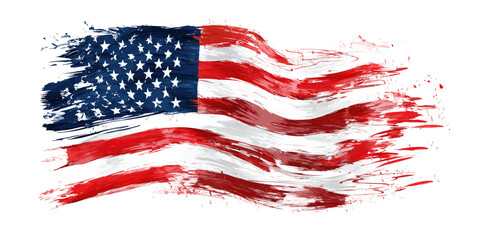 Ripped and tattered American flag