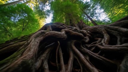 Giant Redwood Roots: A Dynamic Perspective of Nature's Interconnectedness