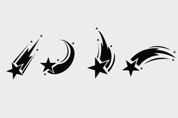 Shooting Star symbol icon in vector