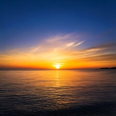 Obraz premium Sunrise over tranquil ocean