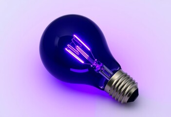light bulb on blue background