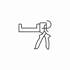 caulking gun applicator icon sign vector