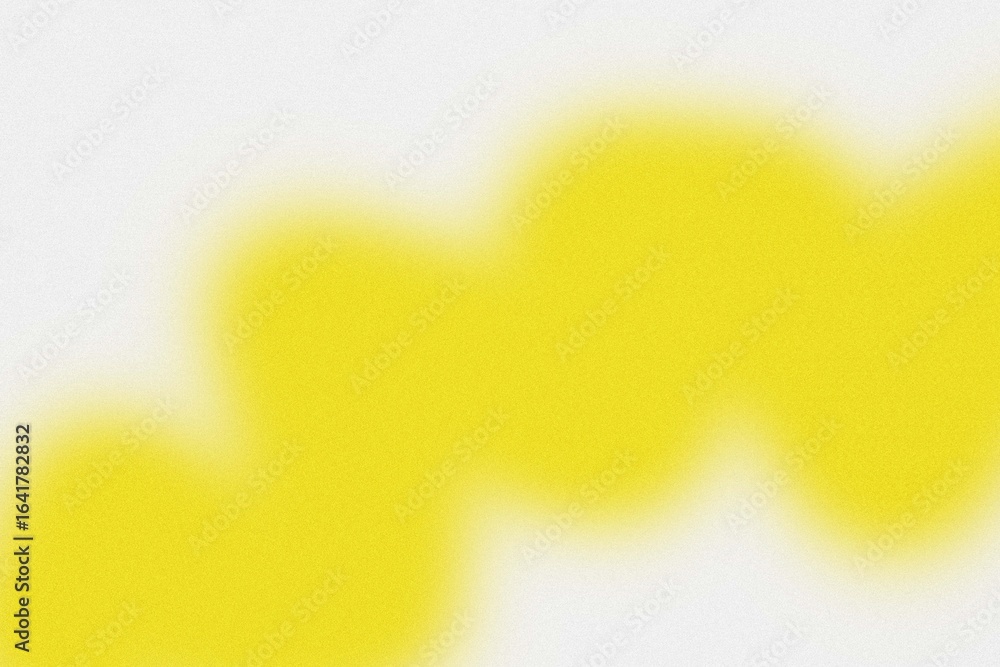 Poster abstract yellow spray paint texture on white background with a grainy effect, creating a vibrant and