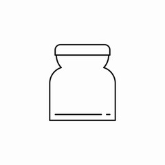 inkwell glass jar icon sign vector