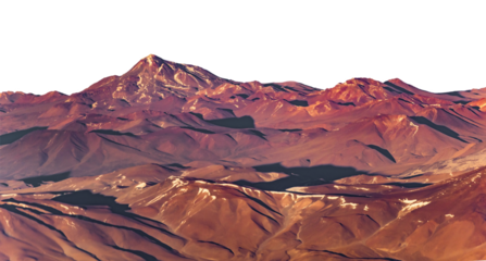 Atacama desert mountain landscape isolated photo