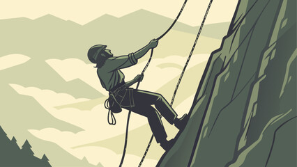 climber on the wall