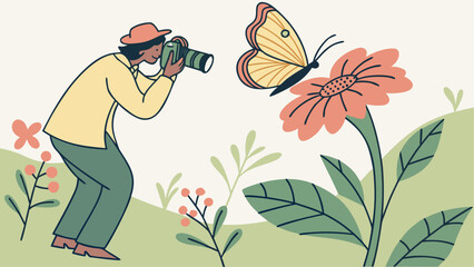 butterfly and flowers