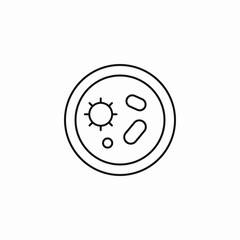 petri dish microbes icon sign vector