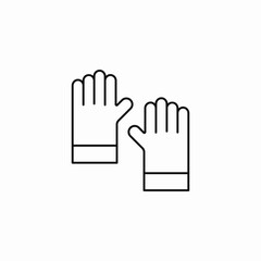 protective safety gloves icon sign vector