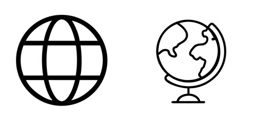 Globe Earth Icon for Global, World, and Environmental Design