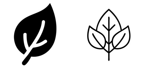 Leaf Icon for Nature, Environment, and Eco-Friendly Design