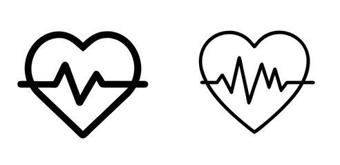 Heartbeat Icon for Health, Medical, and Cardiology Design